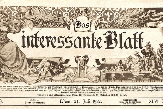 Das interessante Blatt vom 21. Juli 1927 mit brennendem Justizpalast am Titelblatt