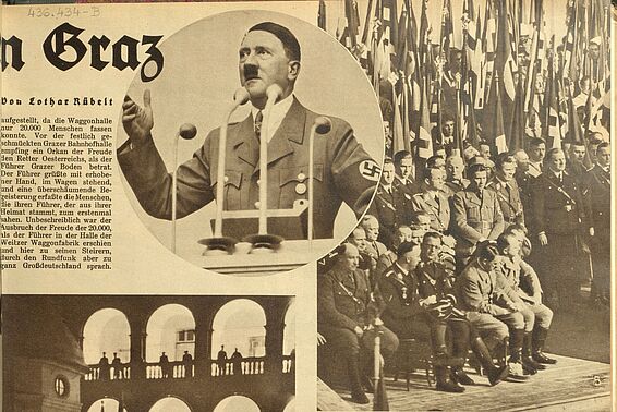 Bildreportage zu einem Auftritt Adolf Hitlers