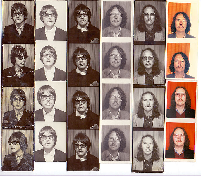 Sechs Streifen Porträtfotos von Handke aus Fotoautomaten