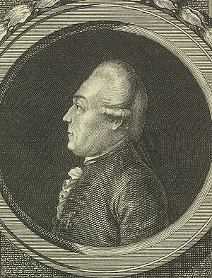 Gottfried Freiherr van Swieten Kupferstich von Johann Ernst Mansfeld nach einer Zeichnung von J. C. de Lakner