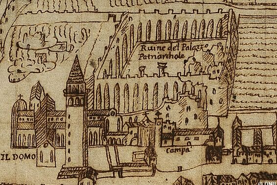 Detail, Vogelperspektive auf Stadt