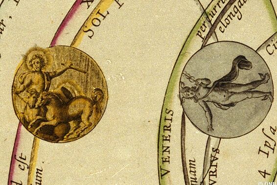 Zwei Figuren mit Pferden, Kartendetail