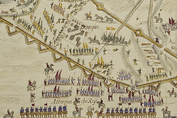 Detail, Festungsplan von Narwa, 1700