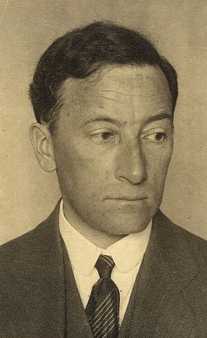 Portrait von Ludwig von Ficker mit Anzug und Krawatte, schwarz-weiß