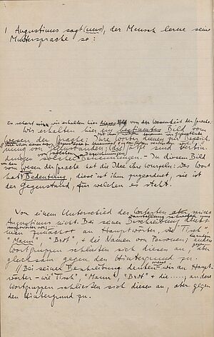 Handschrift auf liniertem Papier