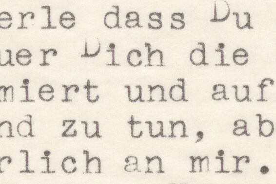 Excerpt from a typed letter