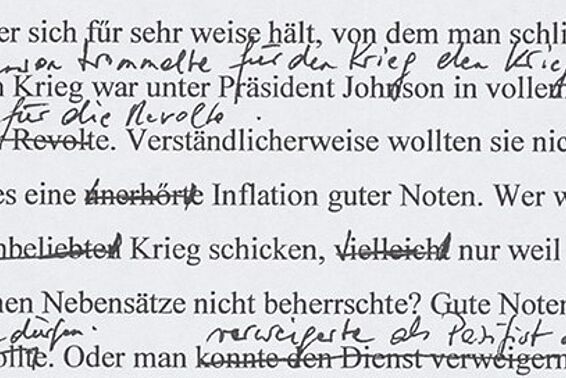 Excerpt from a typed text