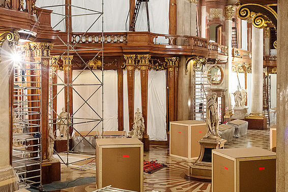 Baustelle im Prunksaal