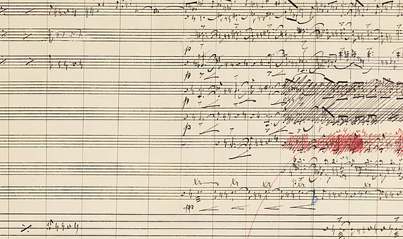 Musiknoten auf beigen Papier