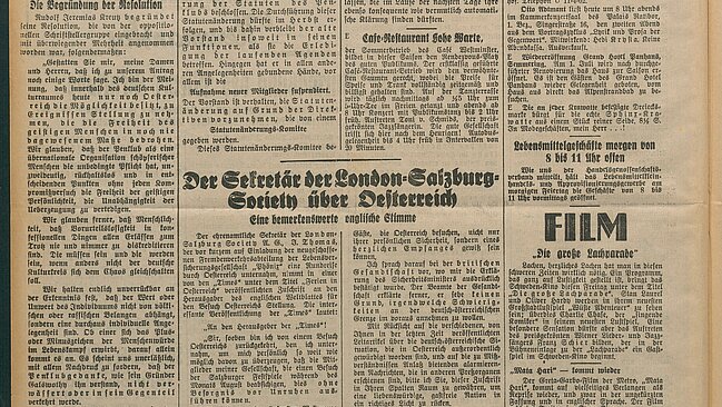 Das Bild zeigt einen Artikel einer Zeitung. 