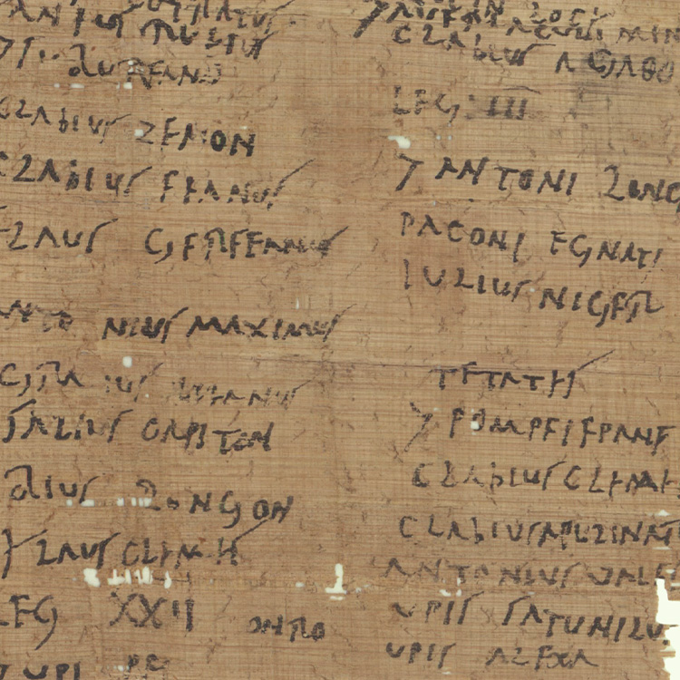 Ausschnitt des Scans eines Papyrus