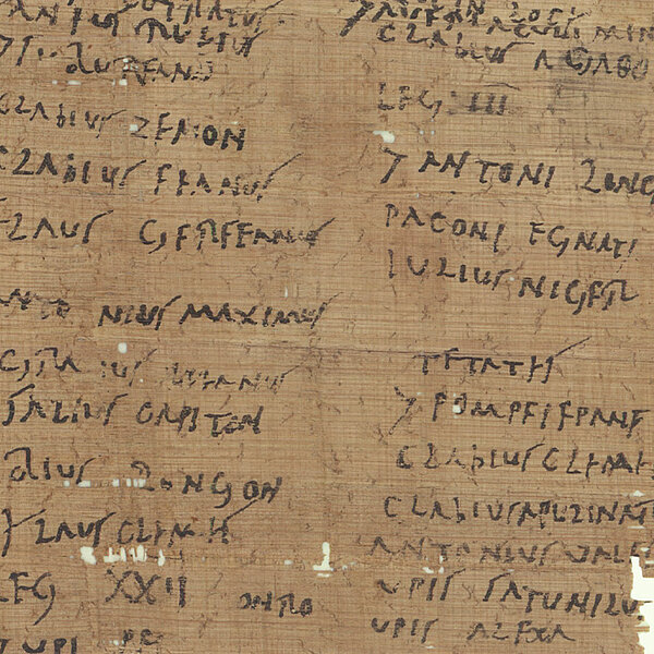 Ausschnitt des Scans eines Papyrus
