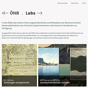 Screenshot von Website mit Landschaftsbildern
