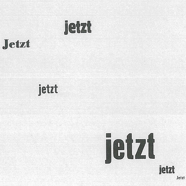 Collage, wiederholt das Wort "Jetzt"