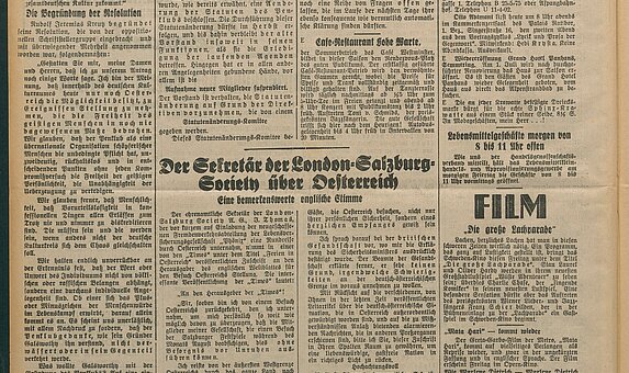 Das Bild zeigt einen Artikel einer Zeitung. 