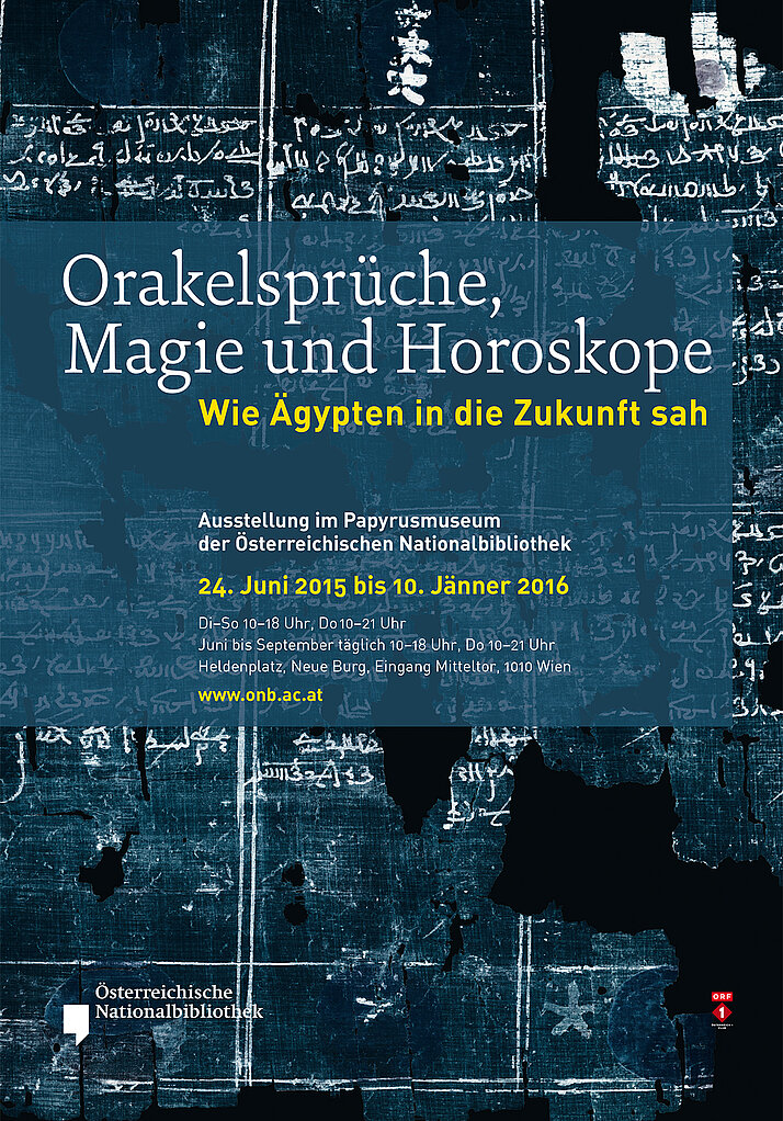 Ausstellungsplakat zur Sonderausstellung: Orakelsprüche, Magie und Horoskope.