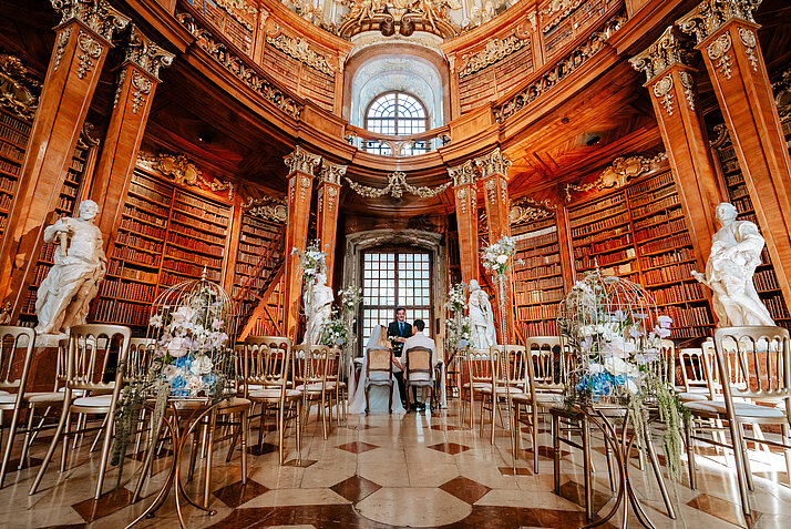 Trauungszeremonie im Prunksaal