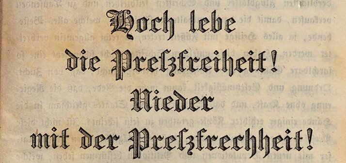 Flugblatt von 1848