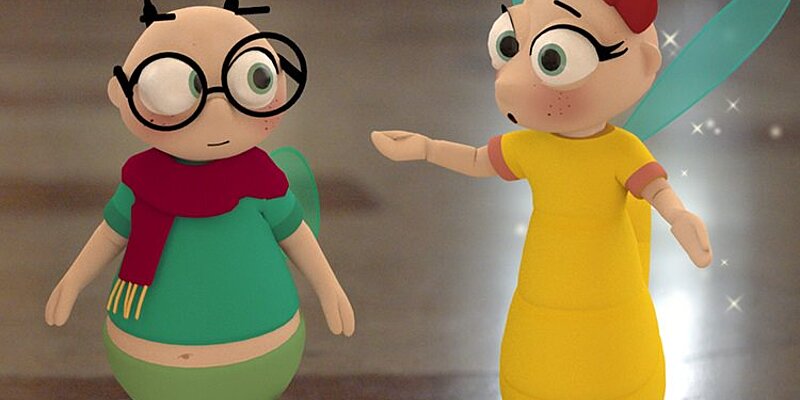 Zwei lesebegeisterte Glühwürmchen.