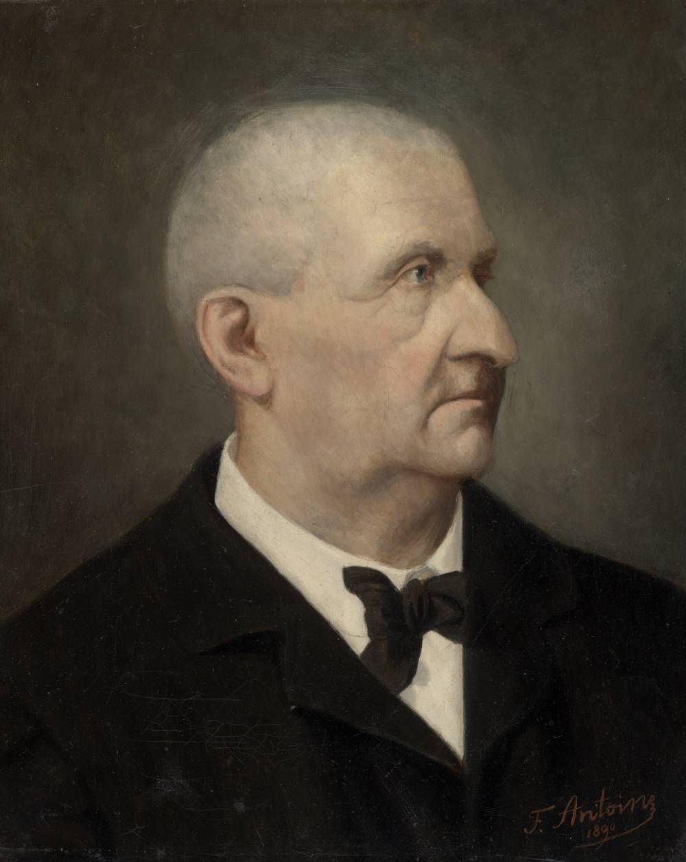Anton Bruckner auf einem Gemälde von Franz Antoine.