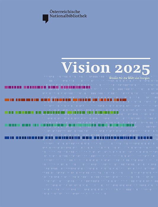 Hellblau gemustertes Cover mit der Aufschrift Vision 2025