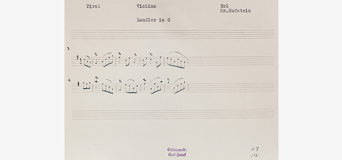 Notenhandschrift Karl Horak