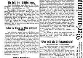 Die Zahl der Wählerinnen; aus: Die Wählerin, Nr. 2, 12. Dezember 1918, Seite 2