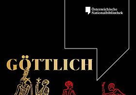 Plakat mit Menschen und Tieren. 