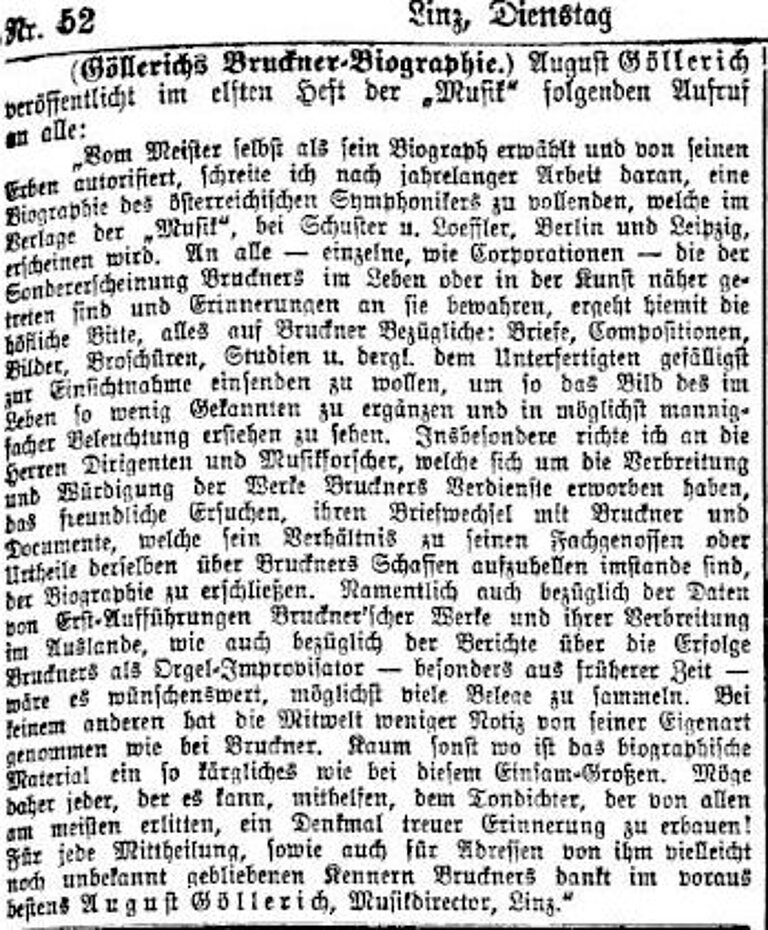 Alter Zeitungsartikel in Keilschrift