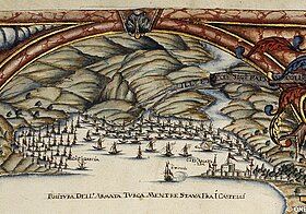 Drei Detailansichten des Blattes 26 (Combato Segvito a Dardanelli, Li 16 Maggio 1654)