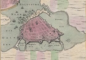 Abbildung einer Karte von Stralsund