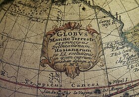 Abbildung eines Erdglobus' von 1784