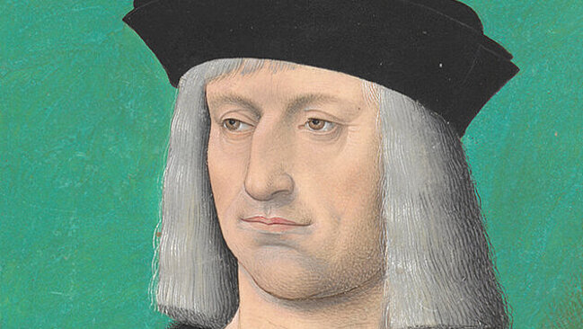 Maximilian als Souverän des Ordens vom Goldenen Vlies, Cod. 2606, fol 76v