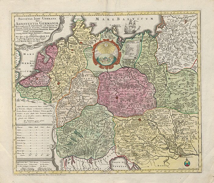 abb_1.jpg Alte Landkarte mit pink, grün und gelb markierten Bereichen.