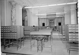 Hall with catalogues