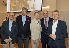 202A0991.jpg Dr. Alexander Potyka, Verleger, Prof. Herwig Hösele, Universitätsrat der Universität Graz, Dr. Brigitte Scholz, Bildungsdirektion Wien, Dr. Kurt Scholz, Dr. Josef Ostermayer, BM a.D.